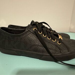 MICHAEL Michael Kors Black Sneakers with Gold Accents